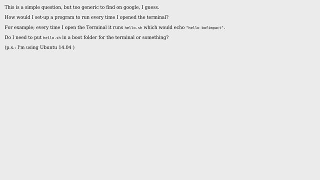 Unix & Linux: How would I start a program when I login to terminal? смотреть онлайн