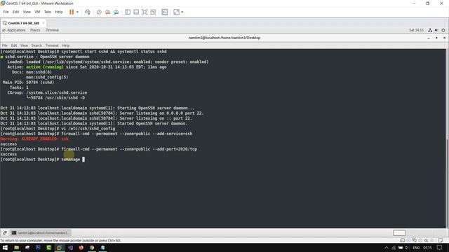 9. Configuration SSH service on CentOS7 смотреть онлайн