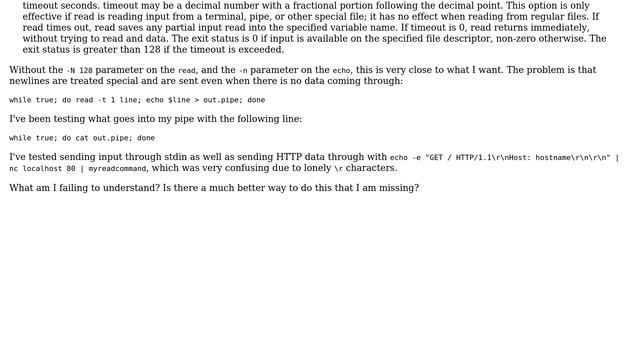 Unix & Linux: Piping data to a fifo with EOFs every second смотреть онлайн