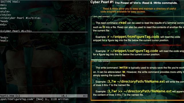 Cyber Pearl #1 Vim's Read & Write Command смотреть онлайн