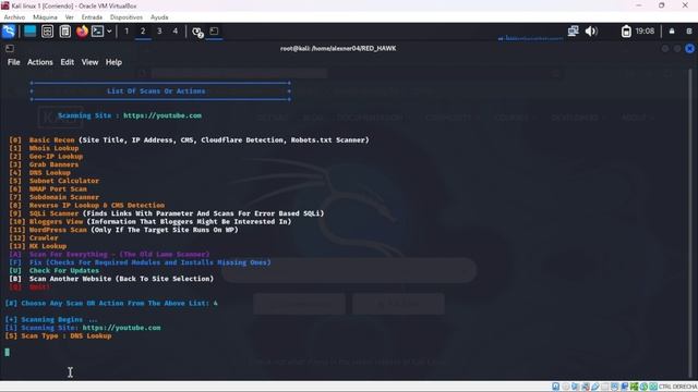 RedHawk y Whois en Kali Linux y verificación del dominio смотреть онлайн