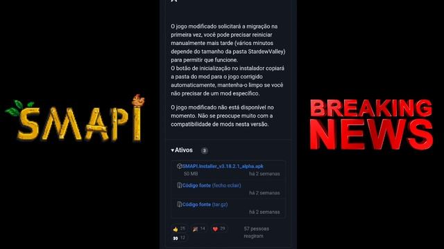 SAIU! SMAPI ALPHA MOBILE NOVA BUILD PARA STARDEW VALLEY 1.5 MOBILE смотреть онлайн