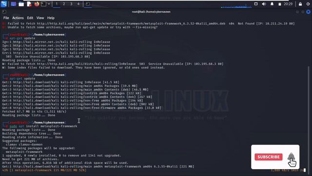 #educationalpurposeonly kali linux Install metasploit⭐ #metasploitframework смотреть онлайн