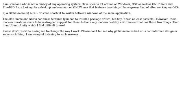 GNU/Linux Desktop Environment with Global Menu смотреть онлайн