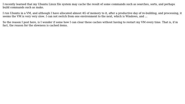 Unix & Linux: Why does my Ubuntu Virtual Machine slow down after a number of searches, and builds? смотреть онлайн