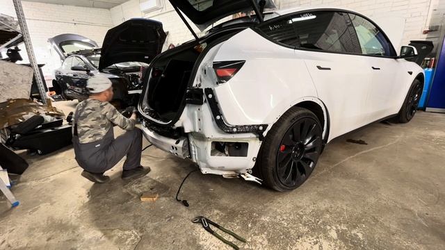 Tesla Model Y Repair. Ремонт Tesla Model Y.#tesla #car #teslamodely