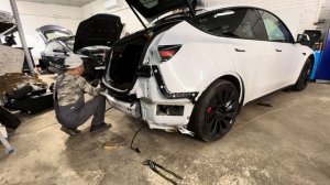 Tesla model Y repair. Ремонт Tesla model Y.#tesla #car #teslamodely
