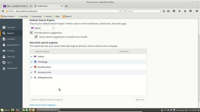 Introduction to Linux Mint - #11 Firefox Change search engine on Linux Mint смотреть онлайн