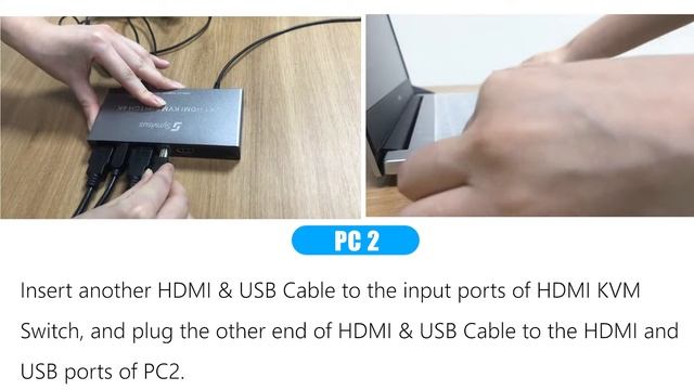 2 port HDMI KVM Switch 4K@60Hz Setup – 2 Laptops to 1 Monitor-Four Switching Way смотреть онлайн
