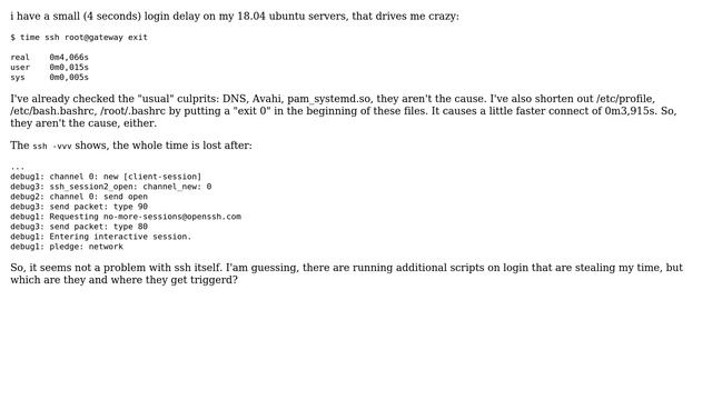 How to elimitate ssh login delay? смотреть онлайн