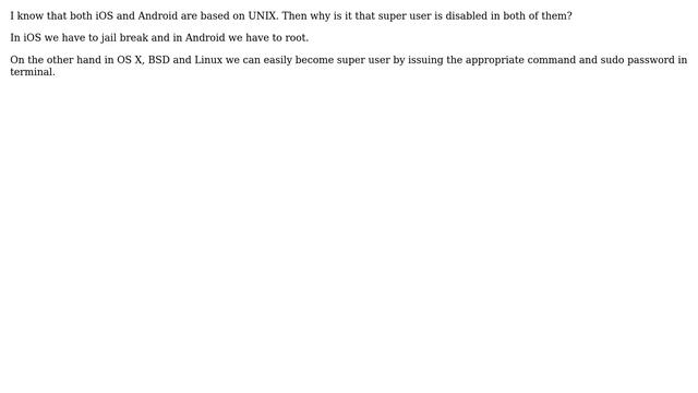 Unix & Linux: Why super user is disabled in iOS and Android? смотреть онлайн