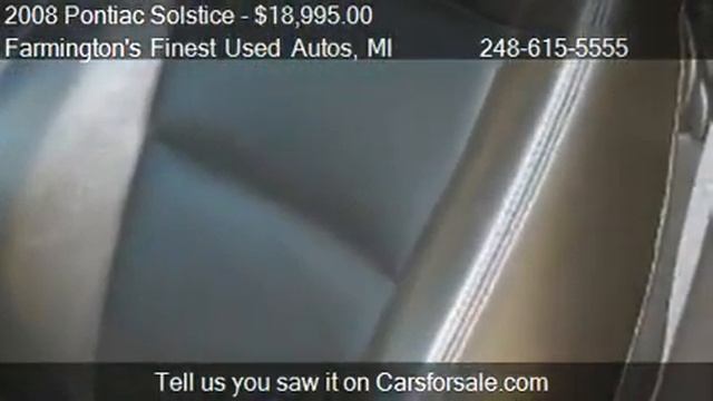 2008 Pontiac Solstice GXP for sale in Farmington, MI 48336 a смотреть онлайн