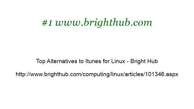 Substitutes For Itunes For Iphones On Linux смотреть онлайн