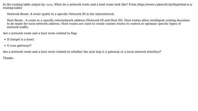 Unix & Linux: What do a network route and a host route look like in a routing table? смотреть онлайн