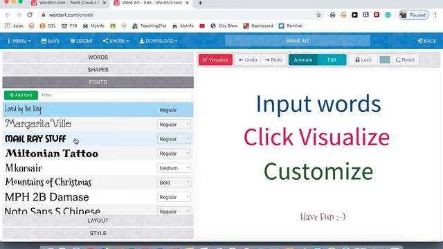 Word Art Tutorial смотреть онлайн