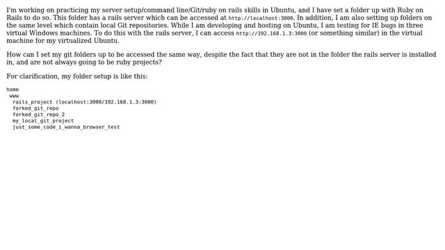 Unix & Linux: How do I set up multiple folders for access on localhost in Ubuntu Linux? смотреть онлайн