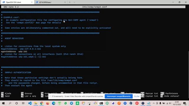 Configuração de Agente/Gerente SNMP no Linux - IFBA Vitória da Conquista 2020 - Gerência de Redes смотреть онлайн
