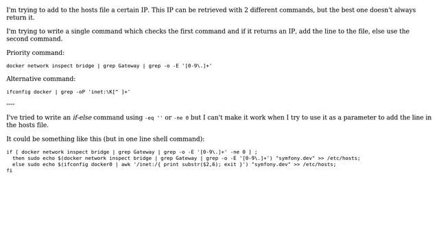 Unix & Linux: If empty command result, do alternative command (in one line command) смотреть онлайн