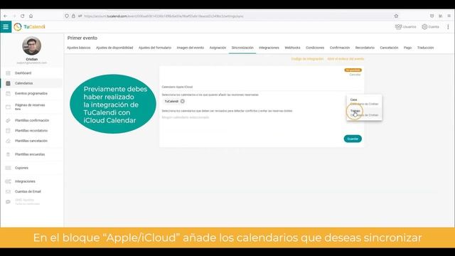 Sincronizar un evento con iCloud Calendar смотреть онлайн