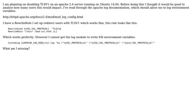 DevOps & SysAdmins: How do I get apache HTTP server to log the SSL Protocol for requests? смотреть онлайн