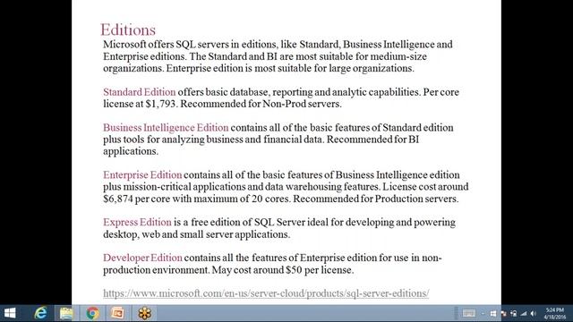 Class 2 SQL Versions and Editions смотреть онлайн