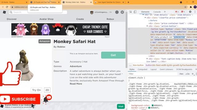 FREE ACCESSORY! HOW TO GET Monkey Safari Hat! GET ON IOS/PC/ANDROID! (ROBLOX) смотреть онлайн