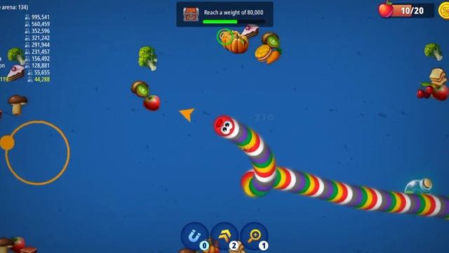 Worms Zone .io Mobile Gameplay Walkthrough Part 10 (Android/iOS) - WormsZone.io смотреть онлайн
