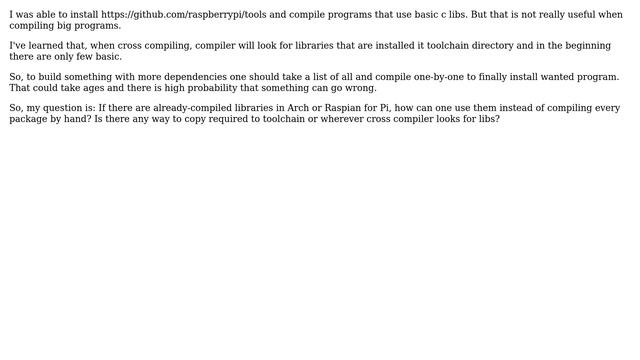 How to make cross compile development enviroment that can use shared libraries from Pi? смотреть онлайн