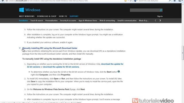 Cum se instaleaza Service Pack 2 pe Windows Vista manual смотреть онлайн
