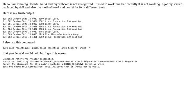 Unix & Linux: Ubuntu 14.04 built in webcam not being detected (3 Solutions!!) смотреть онлайн