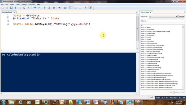 powershell#02 Add or Substract days to Date смотреть онлайн