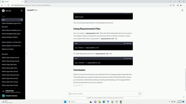 python virtual environment in linux смотреть онлайн