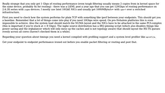 How can I troubleshoot Linux router/firewall forwarding performance with Intel 10 Gbe? смотреть онлайн
