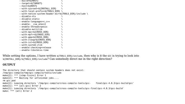 Unix & Linux: GCC 4.8 compilation error: cannot find the system header directory (2 Solutions!!) смотреть онлайн