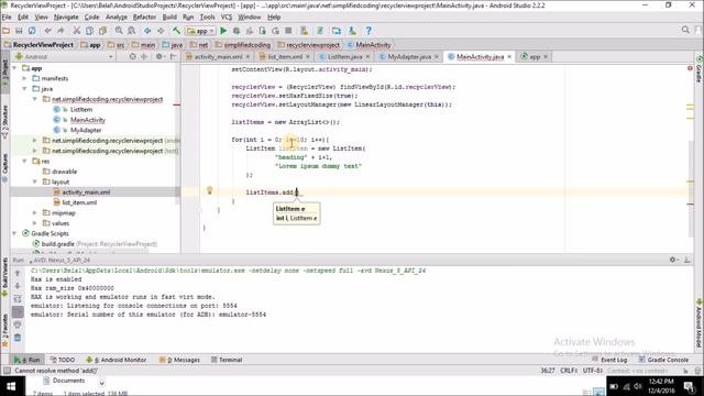 5. Android RecyclerView Tutorial - Creating RecyclerView смотреть онлайн