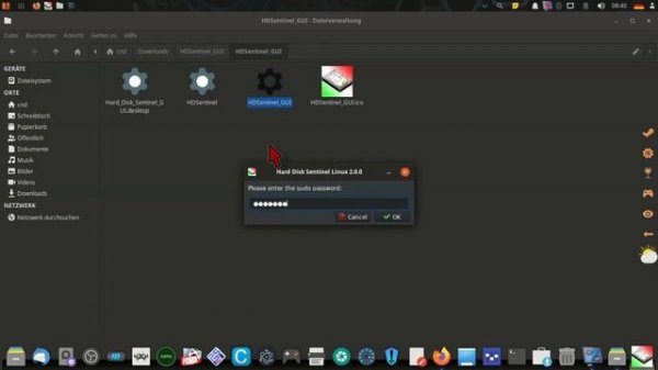Hard Disk Sentinel Linux GUI (Graphical User Interface) für Linux Festplatten INFO-Disk