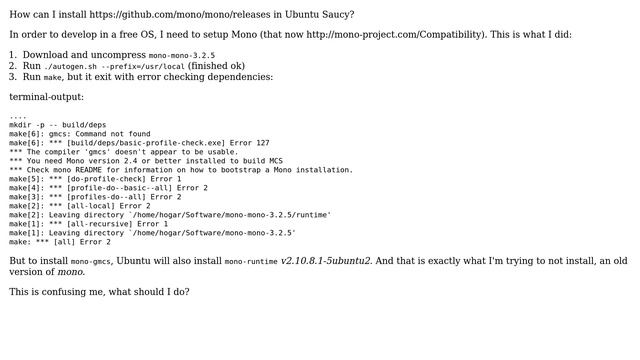 How to install Mono v3+ in Ubuntu? смотреть онлайн