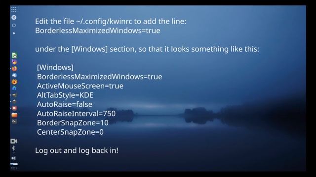 Linux KDE How to hide titlebars in maximized windows смотреть онлайн