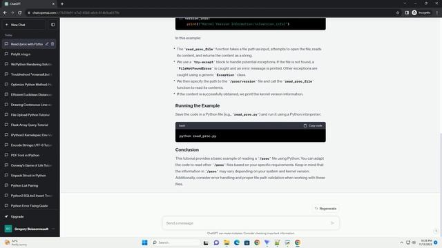Reading proc file with python смотреть онлайн