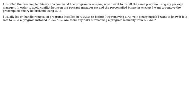 Unix & Linux: Is it safe to delete a binary in /usr/bin? смотреть онлайн