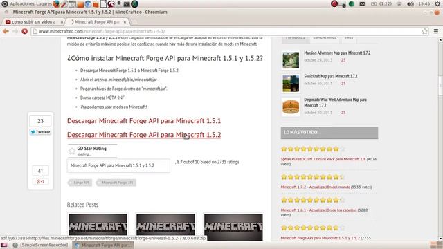 INSTALR FORGE API PARA MINECRAFT 1.5.2 LINUX смотреть онлайн