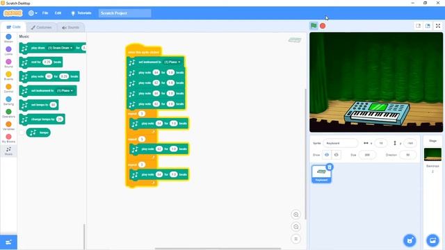 How to make Scratch music- Mary Had A Little Lamb Youtube смотреть онлайн