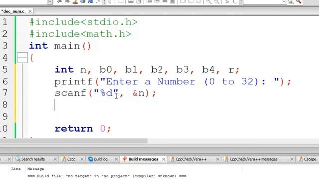 C Tutorial 4.1: C Code for Decimal Number and Decimal to binary смотреть онлайн
