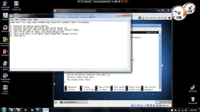 Tuturial Membuat Koneksi DHCP Debian Windows Menggunakan VirtualBox смотреть онлайн