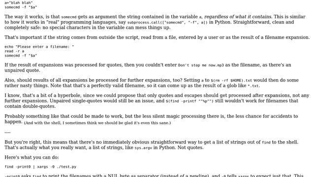 Unix & Linux: Quotes are being treated differently in backtick output (3 Solutions!!) смотреть онлайн