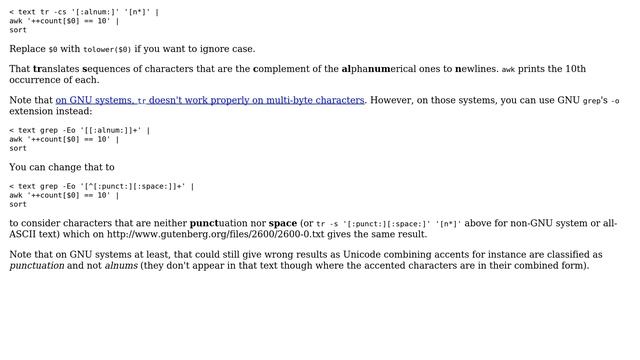 Unix & Linux: Find in a text all words that appear 10 or more times (3 Solutions!!) смотреть онлайн