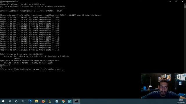 Protocolos TCP/IP : - Roteiro para teste de Ping смотреть онлайн