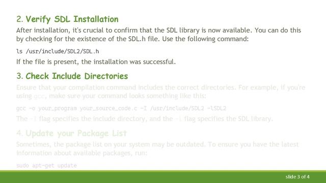 Troubleshooting "fatal error: SDL/SDL.h: No such file or directory" in Ubuntu смотреть онлайн