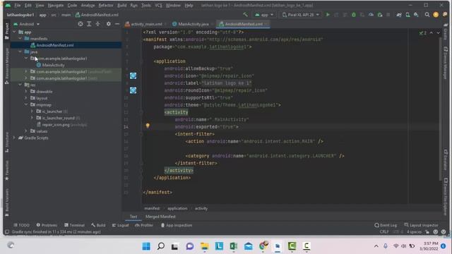 Menambahkan logo di aplikasi android ( android studio ) смотреть онлайн