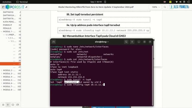 MTCNA 05. Menghubungkan MikroTik di GNS3 ke Laptop pada Ubuntu - MikroTik from Zero to Hero смотреть онлайн